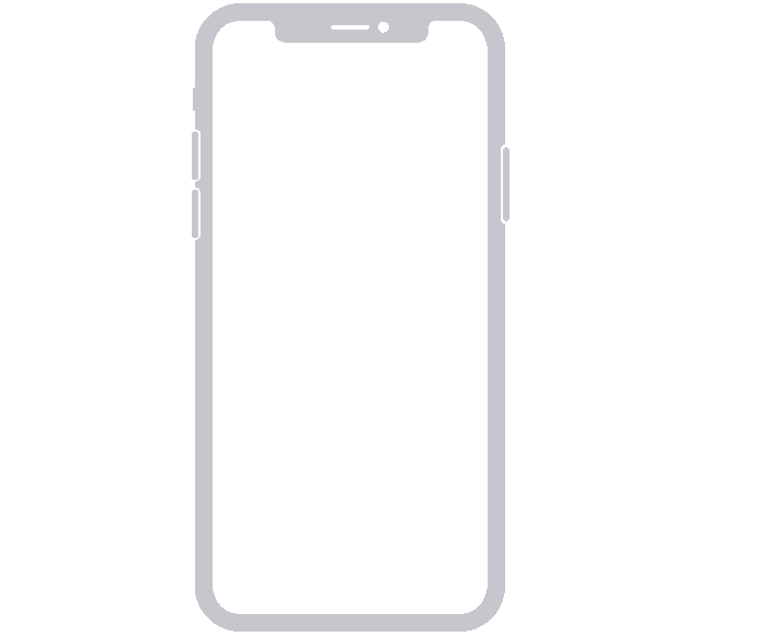 iPhone 相关动画，动画中的箭头首先指向调高音量按钮，然后指向调低音量按钮，最后指向侧边按钮。