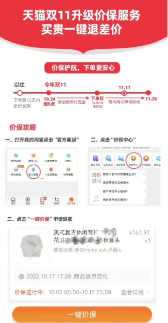 淘宝双十一全程保价是什么意思 淘宝双十一全程保价是保多久 淘宝双十一全程保价是什么意思 淘宝双十一全程保价是保多久